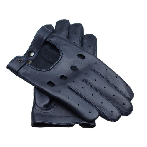 ROAD TAP - Granatowe rękawiczki samochodowe z funkcją obsługi ekranów dotykowych, rękawiczki touch screen