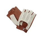 MONZA HALF - Męskie rękawiczki bez palców w stylu włoskim, rękawiczki z tkaną siatką