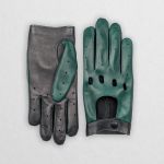 SHIFT - Rękawiczki samochodowe czarno zielone,  brytyjska zieleń wyścigowa - British Racing Green