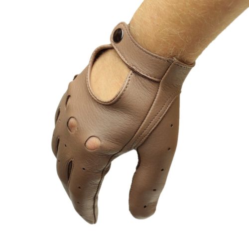 STAG - Rękawiczki samochodowe ze skóry jelenia - kolor cappuccino